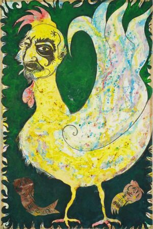 AKROUT Hatem "Le coq, autoportrait aviaire"
