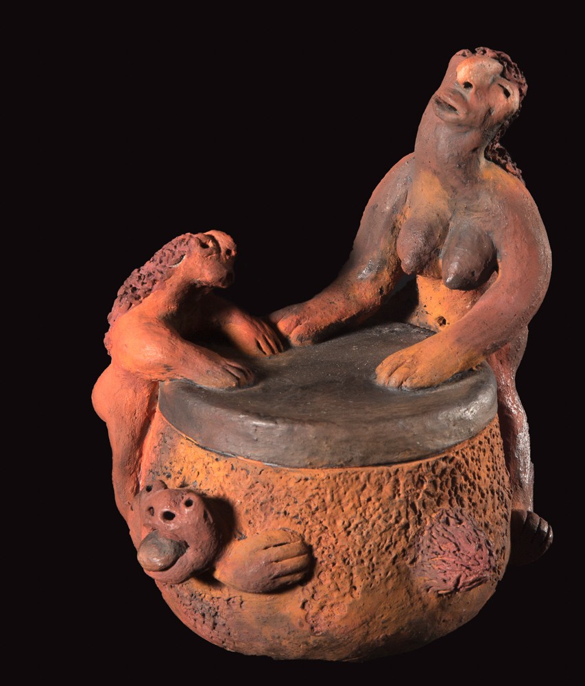 RAAK Grand totem « L’esprit du feu-tambour médiumnique » D 1