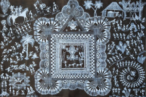 INDE , Tribu WARLI. Reena UMBERSAD VALVI " Chawk" ,  P 7