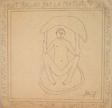 BOUABRE Frédéric Bruly ,Art africain pris sur un fruit. P 7