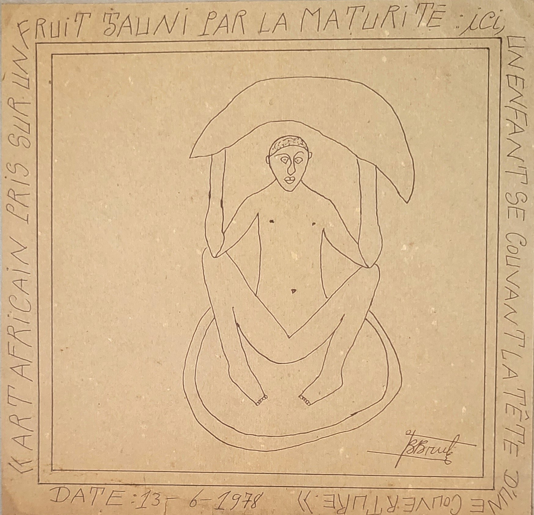 BOUABRE Frédéric Bruly ,Art africain pris sur un fruit. P 7