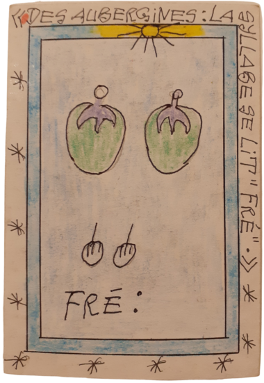 Frédéric Bruly BOUABRE-Des aubergines "Fré" 70