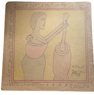 Frédéric Bruly BOUABRE-Art divin pris sur une orange P 62