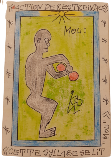 Frédéric Bruly BOUABRE-Action de restreindre "Mou" P 85