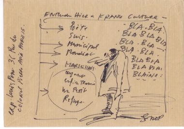 PONS Louis . Dessin sur enveloppe P 12