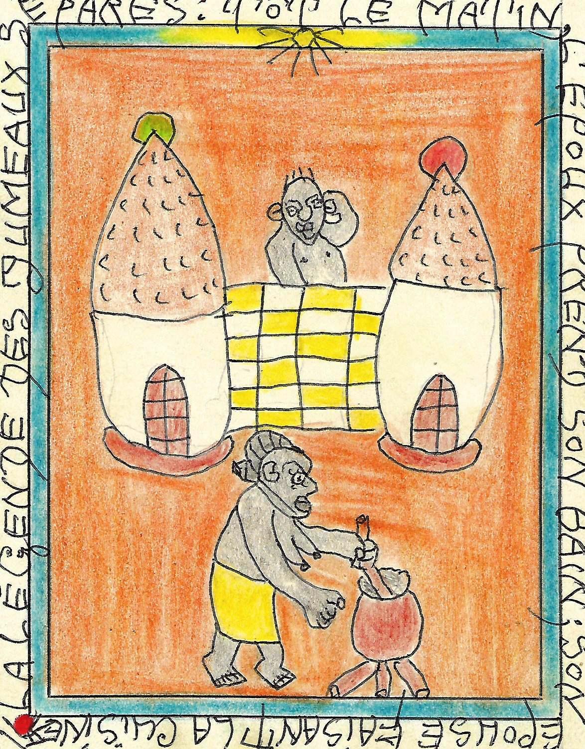 Frédéric Bruly BOUABRE-Série : Les jumeaux séparés P 51 – Image 3