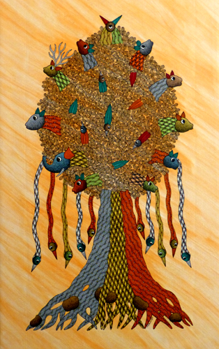 Tribu GOND, SANTOSH MARAVI " Arbre de vie" P 1