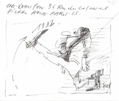 PONS Louis. Dessin sur enveloppe P 3