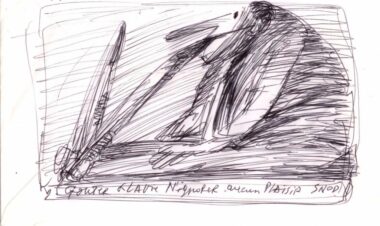 PONS Louis . Dessin sur enveloppe P 15