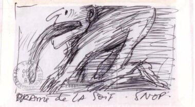 PONS Louis . Dessin sur enveloppe P 16