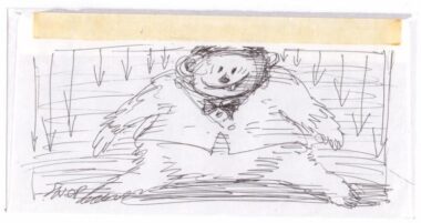 PONS Louis . Dessin sur enveloppe P 17