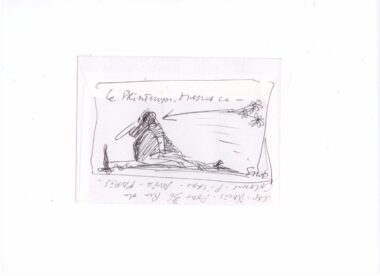 PONS Louis . Dessin sur enveloppe P 18