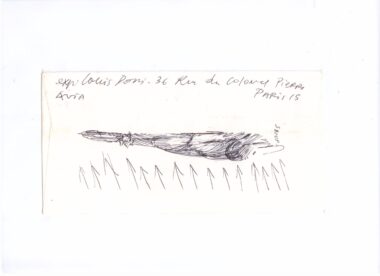 PONS Louis . Dessin sur enveloppe P 23