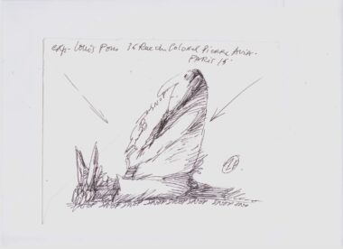 PONS louis. Dessin sur enveloppe P 2