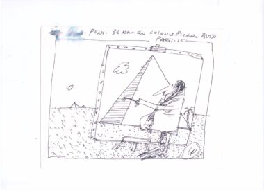 PONS Louis . Dessin sur enveloppe P 25