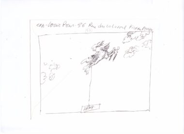 PONS Louis . Dessin sur enveloppe P 30