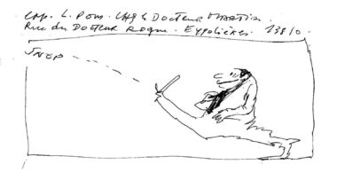 PONS Louis. Dessin sur enveloppe P 2
