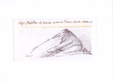 PONS Louis . Dessin sur enveloppe P 32