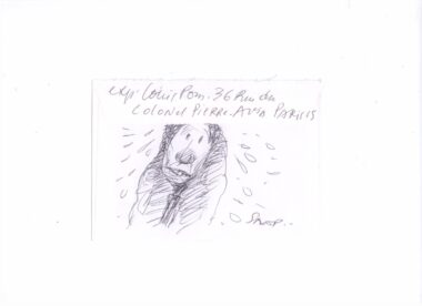 PONS Louis . Dessin sur enveloppe P 33