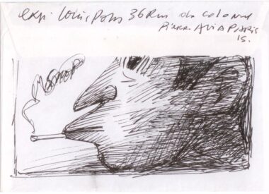 PONS Louis. Dessin sur enveloppe P 1