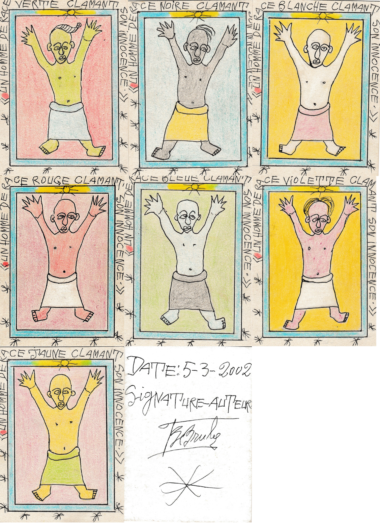 BOUABRE Frédéric Bruly-Série : Hommes clamant leur innocence P 106