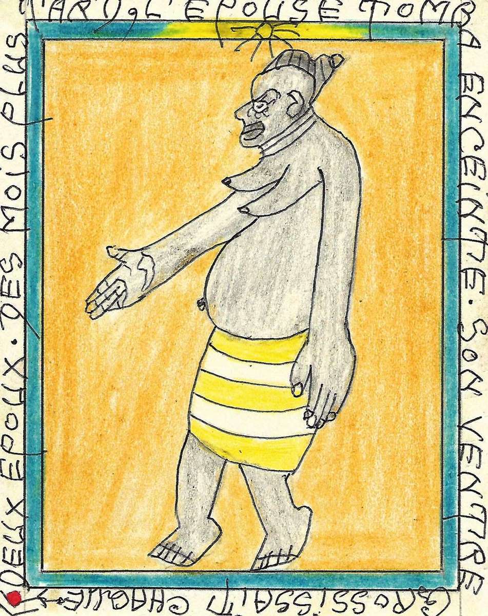 BOUABRE Frédéric Bruly ,Art africain pris sur un fruit. P 7 – Image 13