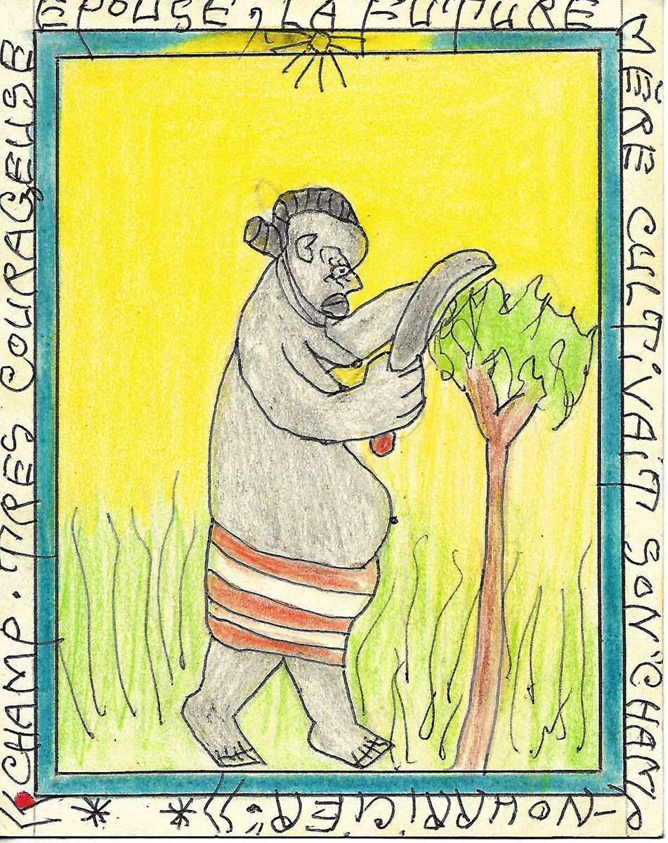 BOUABRE Frédéric Bruly ,Art africain pris sur un fruit. P 7 – Image 11