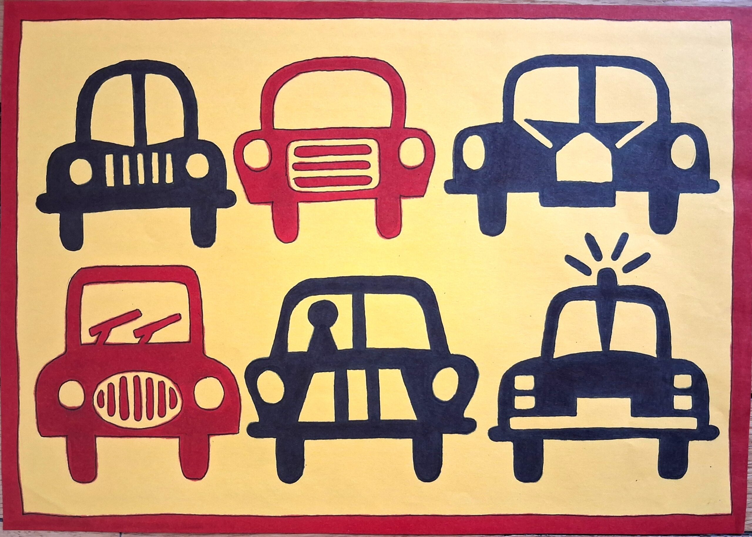 Ian PYPER " Cars ( Yellow, Black, Red)" P 10