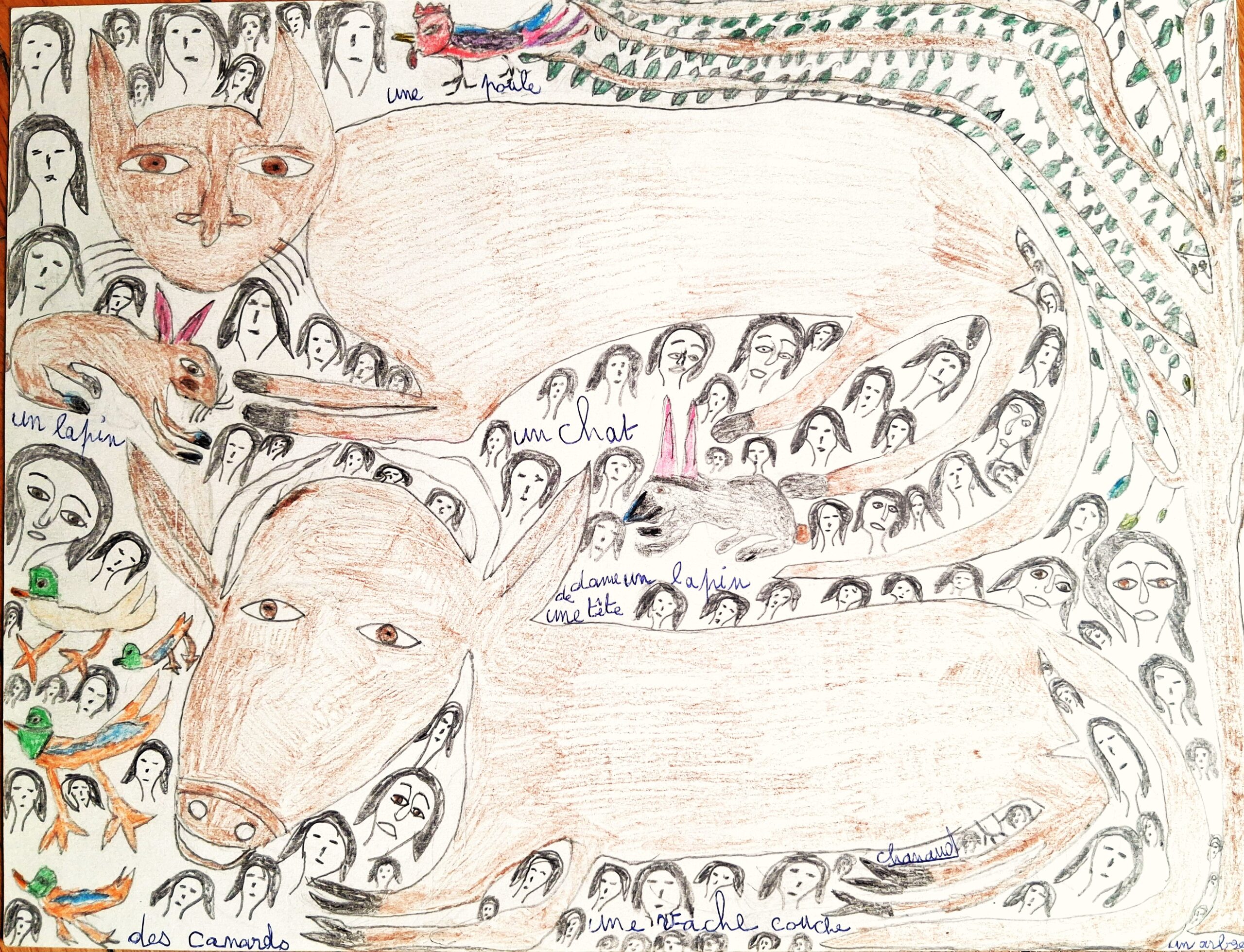 Thierry CHANAUD " Un chat, une vache couchée " P4