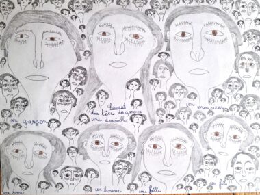 Thierry CHANAUD " Des têtes de garçons, une demoiselle " P7