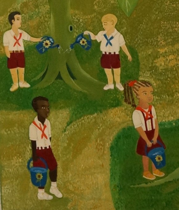 Julio Barbon "Arbol con girasoles" (Cuba) P1a – Image 3