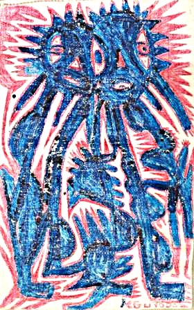 Guyodo (Frantz Jacques). dessin sur sac en plastique 3, 17