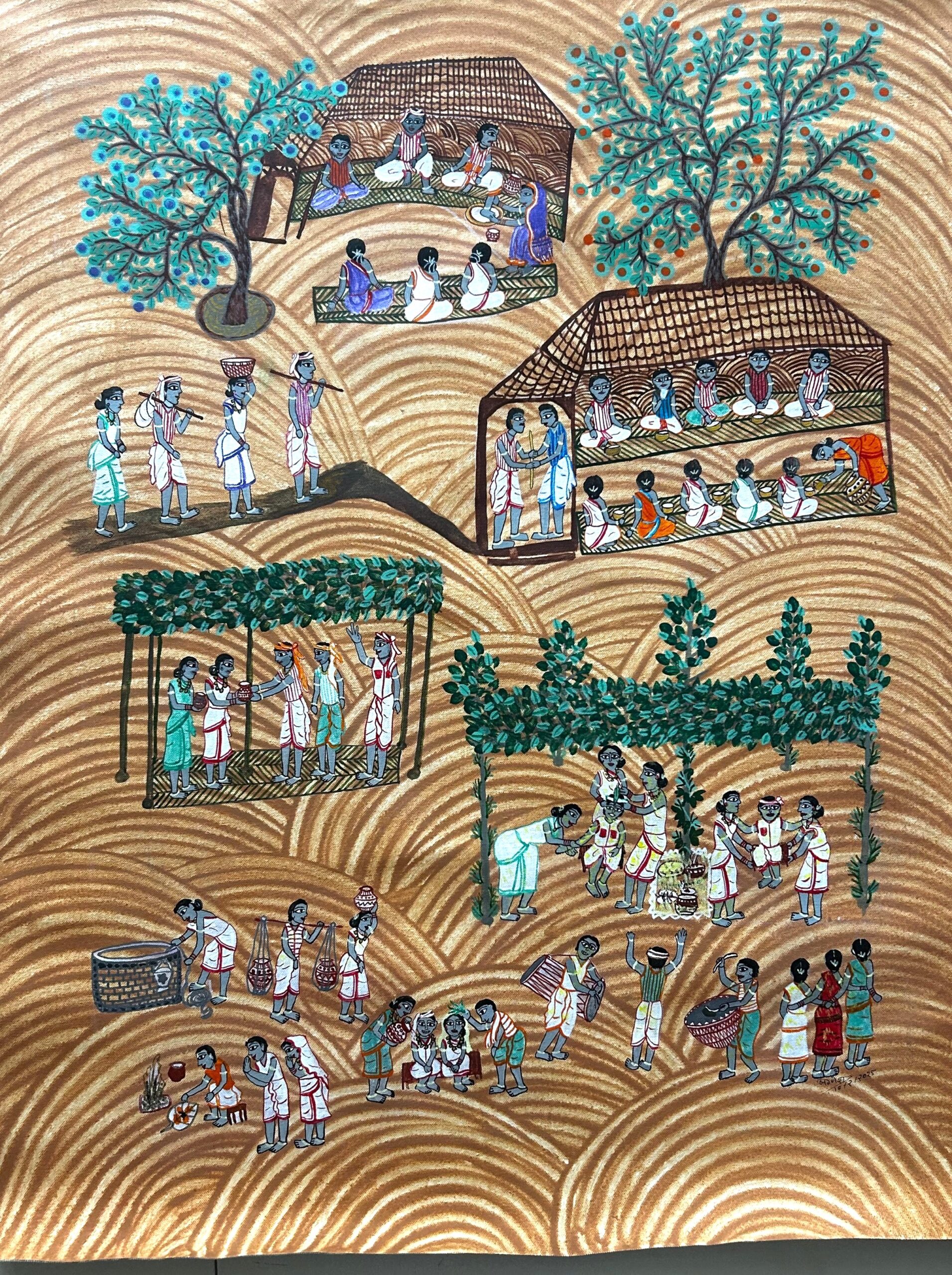 INDE, Mariage, Tribu Oraon, Agnesh Kerketta, Cérémonie du mariage. ORA 019