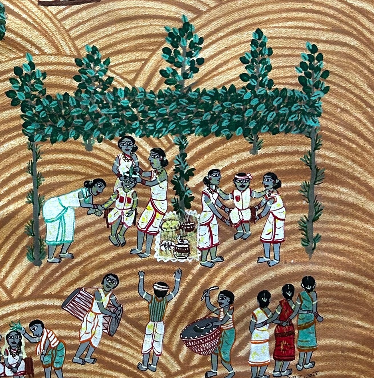 INDE, Mariage, Tribu Oraon, Agnesh Kerketta, Cérémonie du mariage. ORA 019 – Image 2